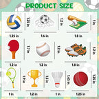 300Pcs Sports Foam Stickers, Self-Adhesive Sport Balls Stickers Basketball - Image 7