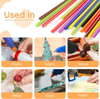 72 Pack Colored Hot Glue Sticks Bulk, 8 x 0.27in 12 Colors Hot Glue Sticks Mini - Image 4