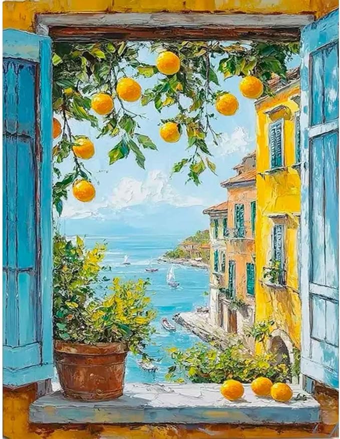 Yunruily Paint by Number Adult Lemon Tree-Adult Paint by Numbers, Paint by by VintageStyleWallDecoration