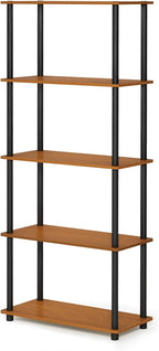 Furinno TURN-N-TUBE Storage Shelves, 5-Tier Book Shelf, Corner Shelf, Toolless by Furinno-FitsYourSpaceFitsYourBudget