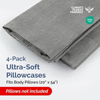 Body Pillowcases Set of 4-20x54 Long Body Pillow Case - Image 2