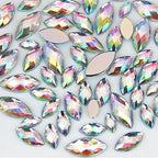 1000Pcs Crystal AB Horse Eye Rhinestones Glitter Gems Flatback Acrylic by UYTRDVG