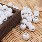 240Pcs White Wood Beads 16mm - Image 7