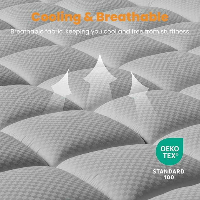 MATBEBY Twin Size Mattress Pad - Image 2