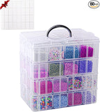 VTG Bead Organizer Box, 4-Tier Bead Storage Containers Portable Organizer and by Unknown