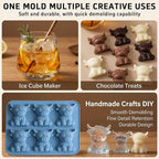 Mini Highland Cow Ice Cube Mold – 3D Cute Cattle Silicone Tray, Reusable Ice - Image 5