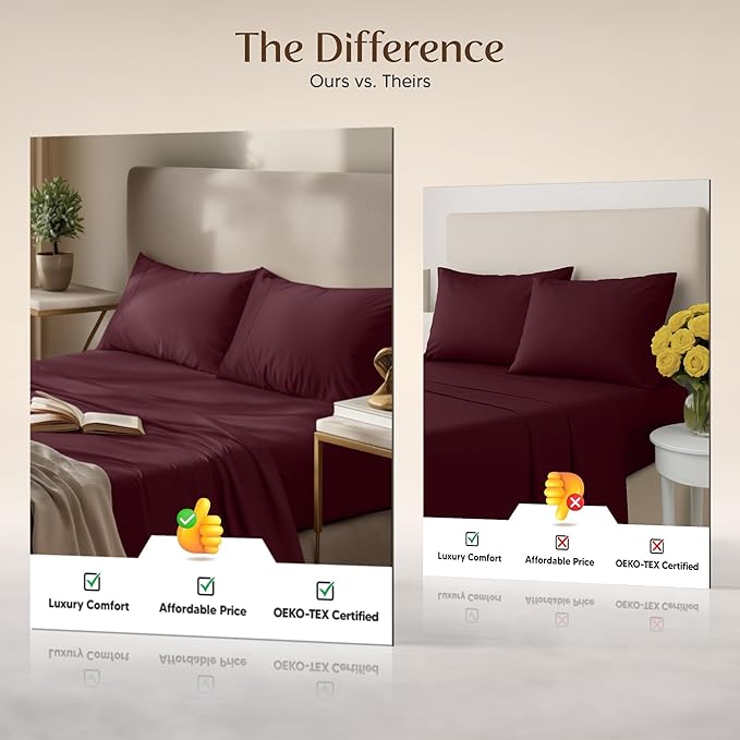 Utopia Bedding King Size Sheet Set – 4 Piece Bed Sheets, Soft and Breathable - Image 6