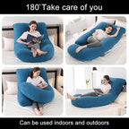 Jcickt Pregnancy Pillow J-Shaped Full Body Pillow, 59 inch - Image 2