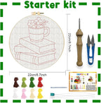 INFUNLY Books Flowers Punch Needle Kit - Image 2