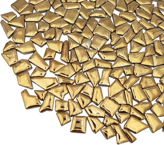 200g Ceramic Mosaic Tiles for Crafts, Irregular Stained Ceramic 0.2"x0.8" - Image 2