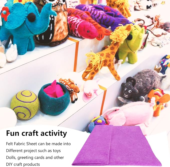 Jtnohx Color Felt, 1 Square Yard Felt Fabric, 1.4mm Thickness Flexible Craft - Image 7