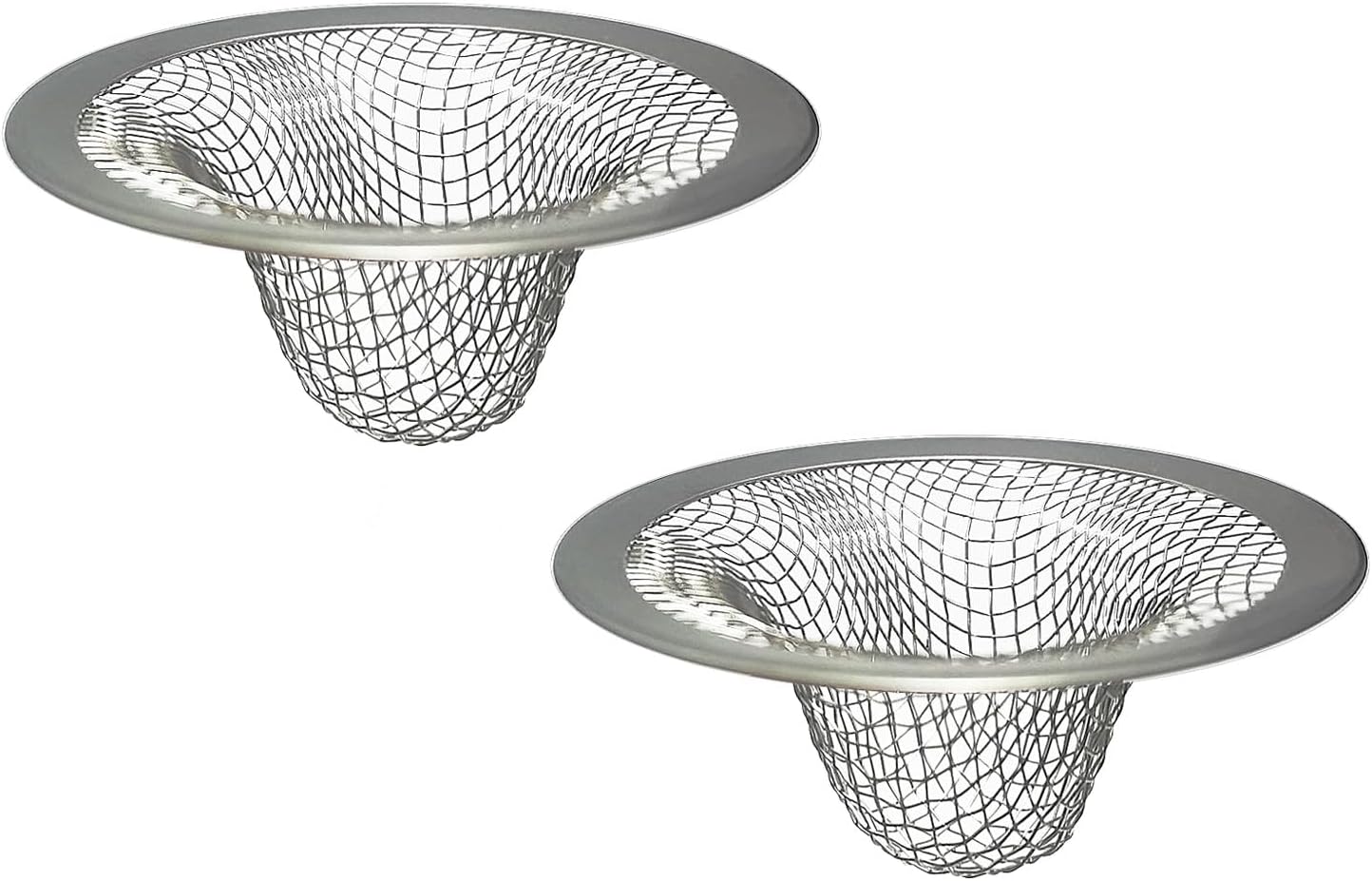 1.0" Small Drain Strainer, Sink Drain Hair Catcher, Bathroom Sink Drain Strainer, 2PCS Drain Mesh Baskets for Laundry, Mop Pool, Utility, Slop, RV Sink, Stainless Steel Drain Filter