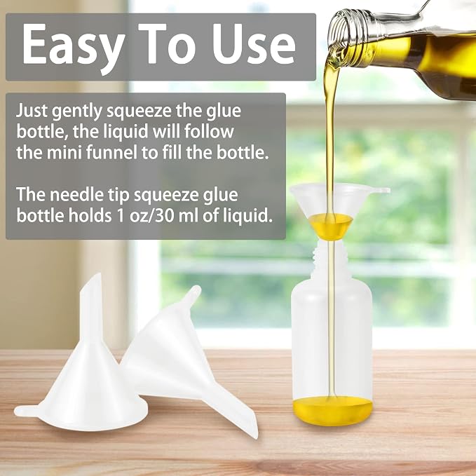 18PCS Precision Needle Tip Glue Applicator Bottles, 6 Color 10ML/1 OZ Fine - Image 4