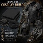 3-Piece EVA Cosplay Foam Kit, Includes 2 Black EVA Foam Sheets and 15mm x 2m - Image 3