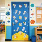 54Pcs Astronaut Cutouts Bulletin Boards Decorations, DIY Space Cutouts Planet - Image 5
