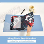 Truck Racing Car Pencil Pouch for 3 Ring Binder, 2 Pack Waterproof Pencil Bags - Image 4