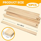 Wood Strips Slats for Wall, Square Wooden Dowels for Crafts 1/2"x 1" x 15" - Image 3