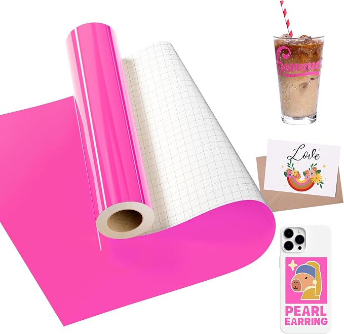 Likcut Glossy Pink Permanent Vinyl by CreateDIYCraftyFunwithLikcut
