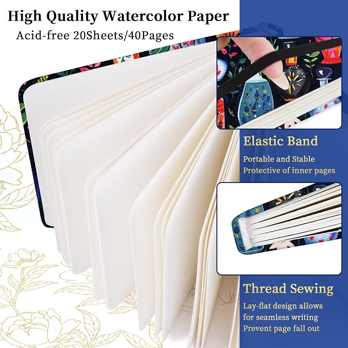 5x5 Handy Portable Handmade Cloth Fabric Hardcover Sewing Binding Travel - Image 5