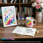 Rainbow Striped Print Permanent Adhesive Vinyl - Image 6