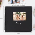 RECUTMS 12 x 12 Scrapbook Album 60 Pages Kraft Paper DIY Memory Book Black | - Image 3