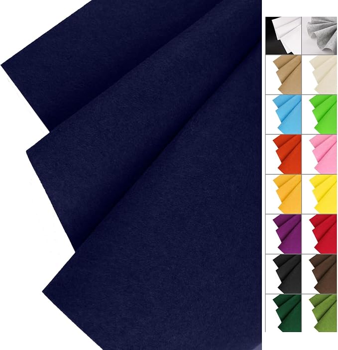 IONTACH 36" X 36" Stiff Felt Fabric 1.2mm Thick | Felt Sheet by IONTACH