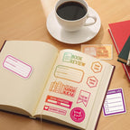 GLOBLELAND Book Reading Label Clear Stamps Mini Art Label Silicone Clear Stamp - Image 4