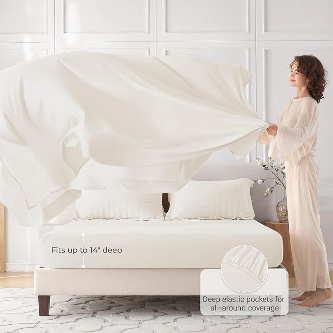 MUXHOMO 7 Pieces Full Comforter Set, Seersucker Bed in a Bag Full Size - Image 3
