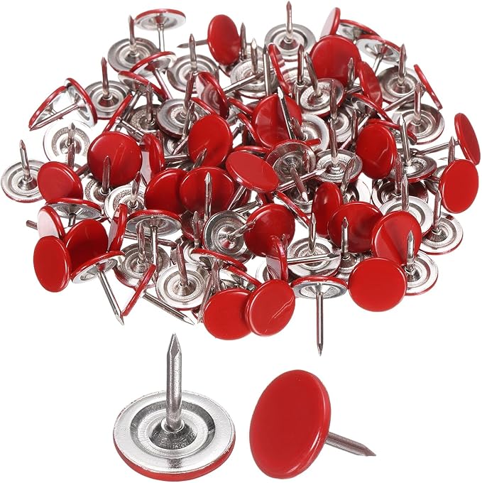 uxcell 150Pcs Upholstery Tacks, 11mmx13mm Flat Head Thumb Tack Decorative by uxcell