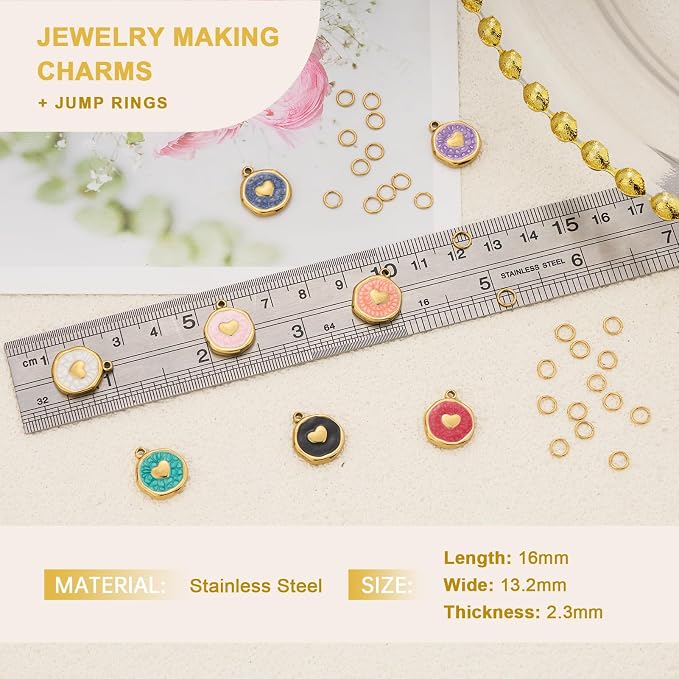 UMAOKANG 8pcs Assorted Colorful Enamel Charm - Image 3