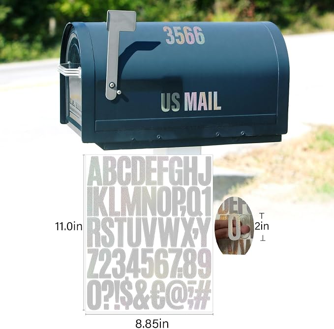Letter Stickers, Mailbox Numbers, 2 Inch Waterproof Vinyl Alphabet | 2 Inch - Image 2