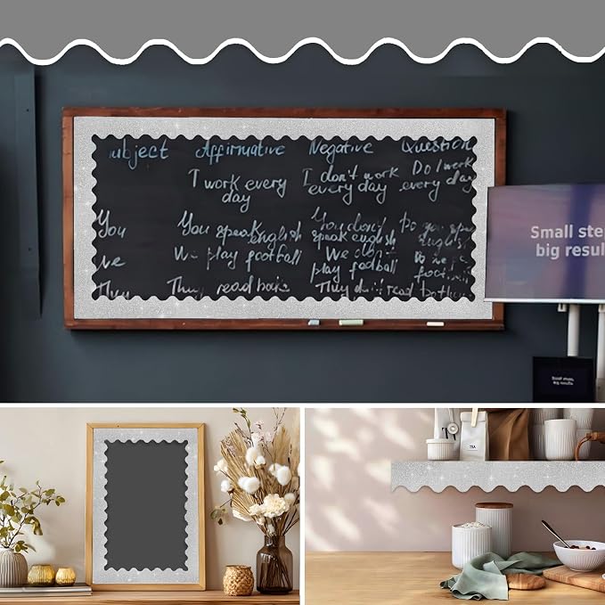 70Ft Shine Bulletin Board Borders，Scalloped Poster Boards Decorations Trim - Image 7