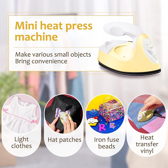 Honoson Mini Craft Iron Mini Heat Press Small Iron 3.93 x 2.36 x 2.76 in - Image 6
