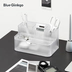 BLUE GINKGO Compact Desk Organizer – Small 5-Compartment, Half Drawer Storage – - Image 5