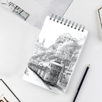 Crehatos 5.5" x 8.5" Small Sketch Book, Top Spiral Bound Sketch Pad, 100 Sheets - Image 2