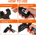 Hot Glue Gun Full Size: DEKOPRO 60/100Watt Dual Temp Hot Glue Gun Kit - Image 5