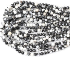 60PCS 6mm Natural Black White Zebra Jasper Gemstone Round Loose Beads Crystal - Image 3