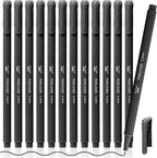 Mr. Pen- Black Fineliner Pens, 12 Pack, 0.4mm Fine Point | Smooth Bible by MrPen