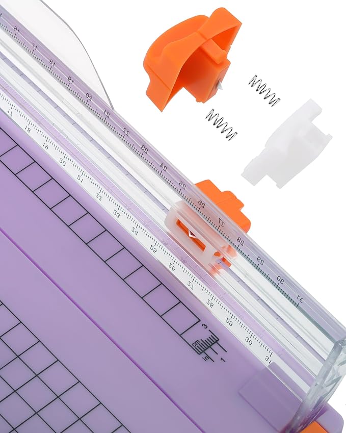 Firbon Purple A4 Paper Cutter, 12 Inch Titanium Straight Paper Trimmer - Image 3