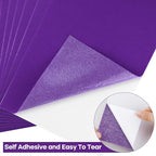 CHRORINE 10 Pcs Purple Felt Fabric Sheets Self Adhesive Felt Sheets 8 x 12 - Image 3