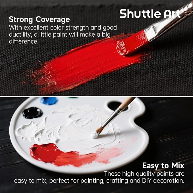 Shuttle Art Red Fabric Paint, 8.45 oz Fabric Paint - Image 4