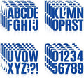 Letter Stickers, Mailbox Numbers, 4 Inch Waterproof Vinyl Alphabet | 4 Inch Blue by Llewyn