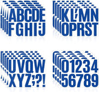 Letter Stickers, Mailbox Numbers, 4 Inch Waterproof Vinyl Alphabet | 4 Inch Blue by Llewyn
