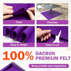 XSEINO Purple Large Felt Fabric 72" X 36 ", 1.4 mm Thick Soft Felt Fabric Sheet - Image 4