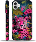 ZHEGAILIAN Case for iPhone 16 Plus, Panther Leopard Flower Durable Shockproof by Home