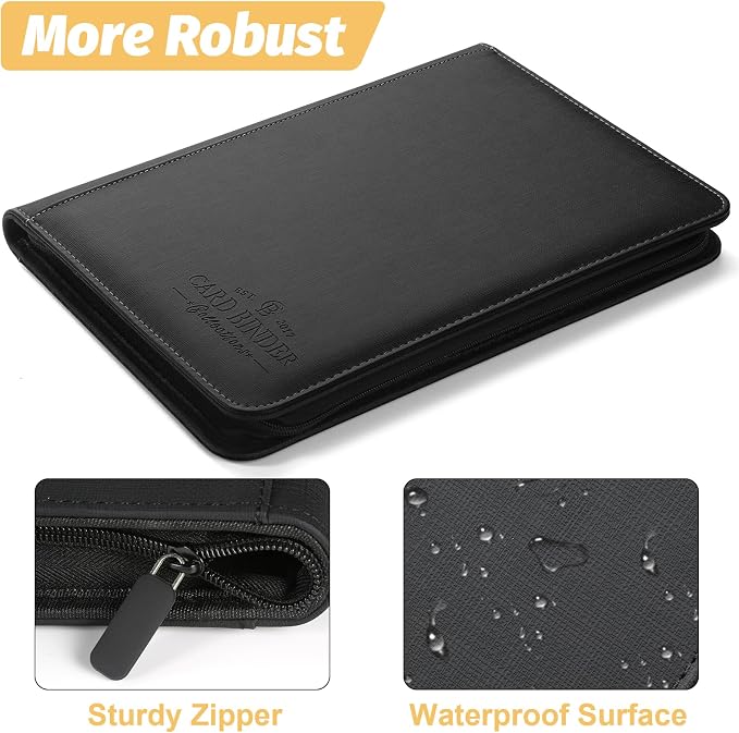 9 Pocket Card Binder, Premium Zip Trading Card Binder, 540 Double Sided Pocket - Image 2
