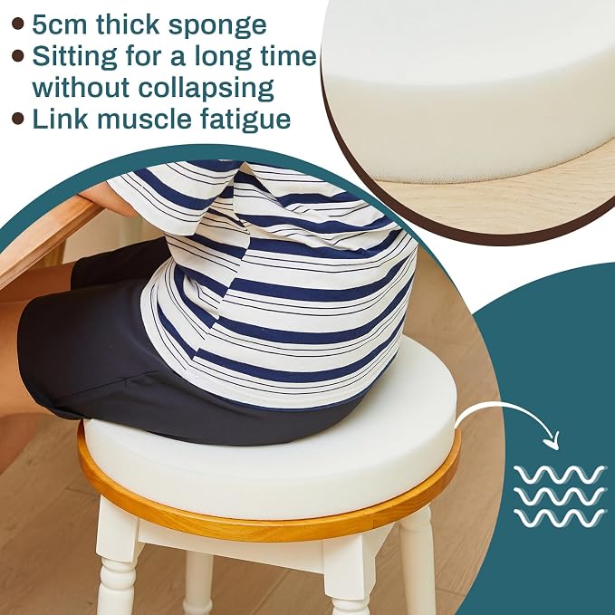 Frienda 2 Pack 15" D x 3" H Round Upholstery High Density Foam Cushion - Image 4