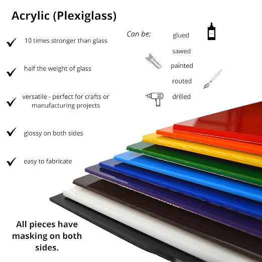 BuyPlastic 2146 Ivory Solid Colored Acrylic Plexiglass Sheet, Choose Size and - Image 4