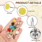 uxcell 150Pcs Upholstery Tacks, 11mmx17mm Flat Head Thumb Tack Decorative - Image 3