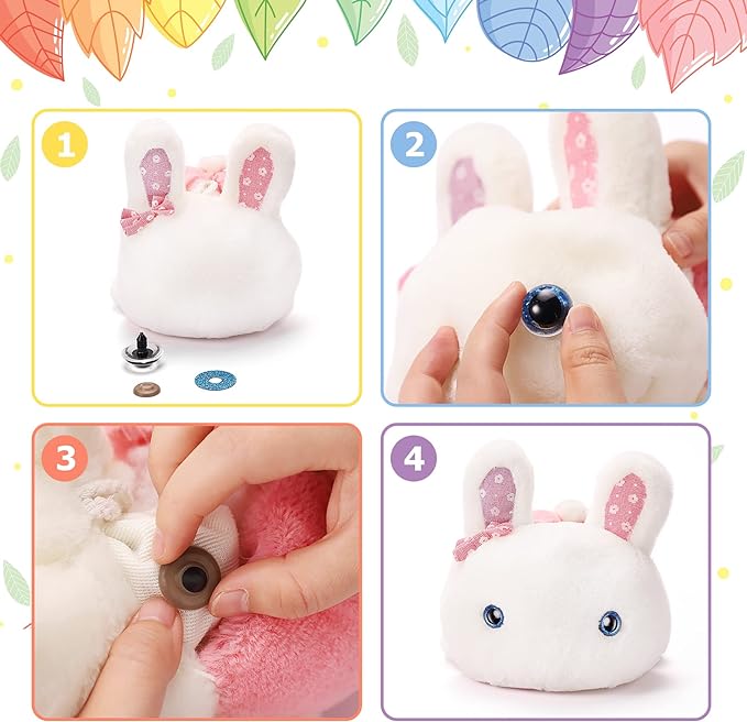 160pcs Large Safety Eyes for Amigurumi Glitter Eye for Stuffed Animals for DIY - Image 3